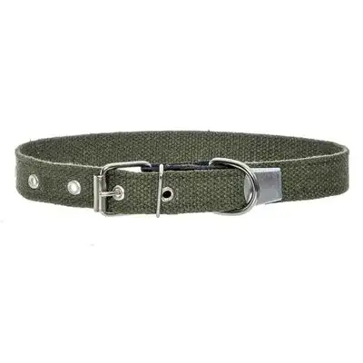 Купить yami-yami амуниция ошейник брезентовый, 1 слой для собак, зеленый