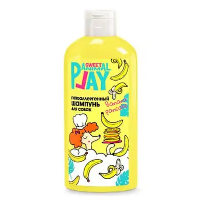 Animal Play шампунь гипоаллергенный для собак и кошек, БАНАНОВЫЙ ПАНКЕЙК