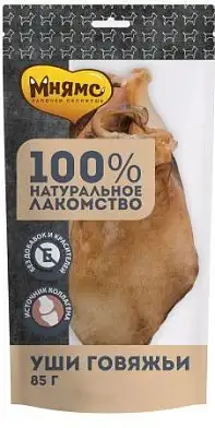 Мнямс лакомство для собак Уши говяжьи